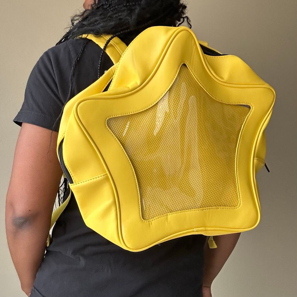 Bright Yellow Star Shaped Kawaii Ita Backpack One Size